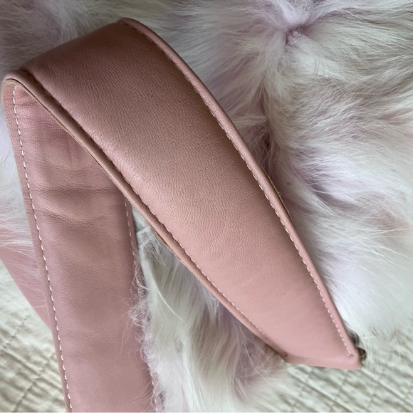 NWT Flo & Clo pink leather & fur shoulder bag - Picture 6 of 14